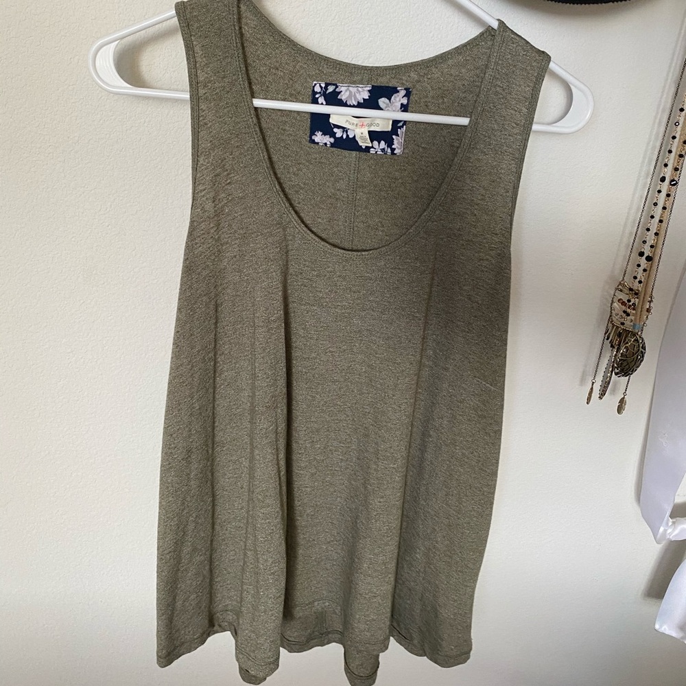 Olive tank top from Anthropologie